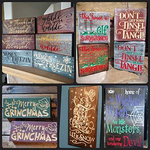 Knotty Pine Woodworks Christmas Signs
